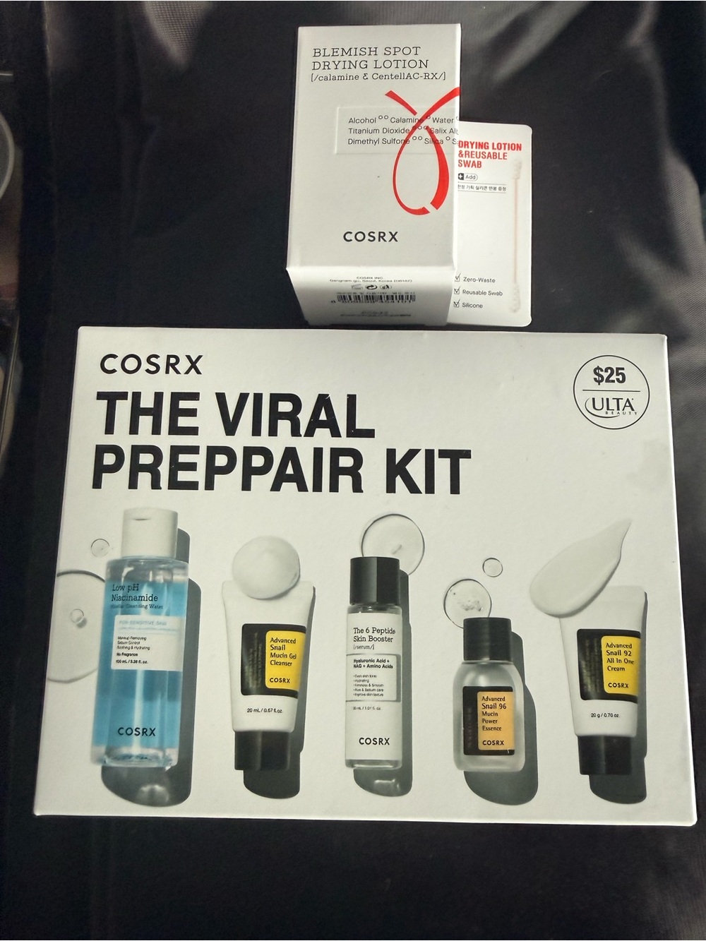 New CORSX Viral PrepPair Kit- 5 piece set and  COSRX Blemish Spot Drying Lotion
